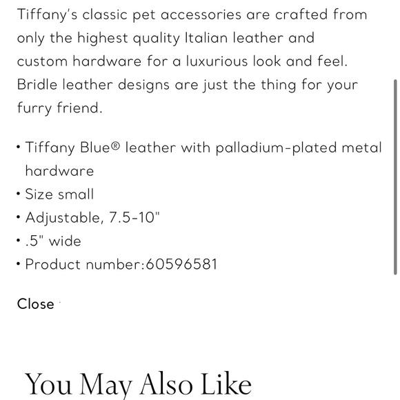 Tiffany Pet Collar - small - Picture 4 of 5